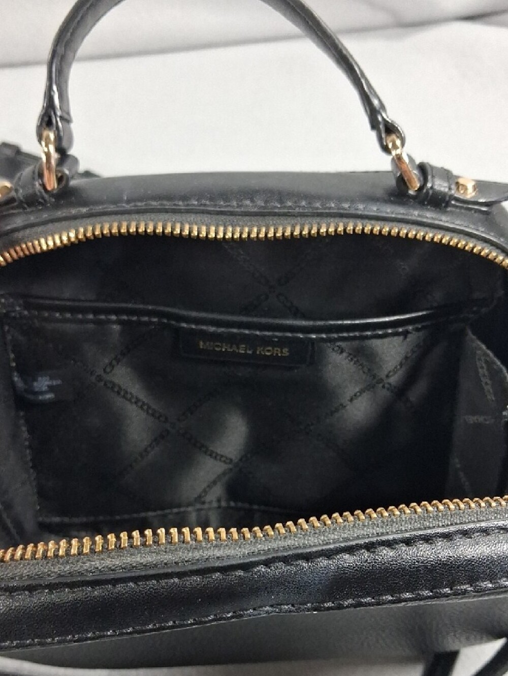 Michael Kors Black Crossbody Camera Satchel with Gold Hardware - Picture 4 of 7